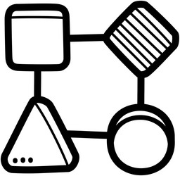 flowchart - graph and chart icons vector image