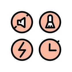 setting color icons set nebulizer simple icon vector image