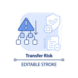 transfer risk light blue concept icon vector