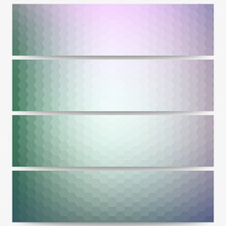 abstract hexagonal headers set blurred design vector