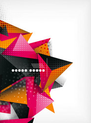 geometric triangle 3d design abstract background vector image