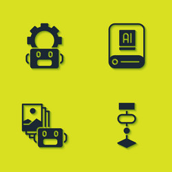 set robot setting algorithm artificial vector image