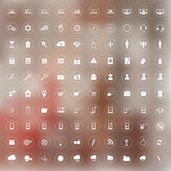 set of universal icons for web and mobile vector image