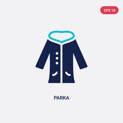 Two color parka icon from clothes concept vector