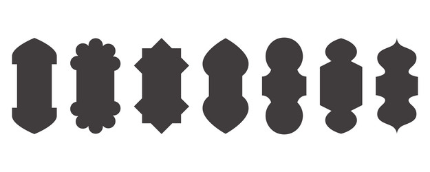 islamic shapes ramadan window frame design Vector Image