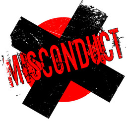 Misconduct rubber stamp Royalty Free Vector Image