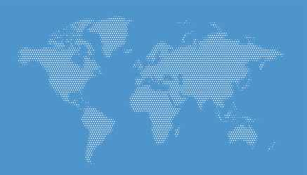 minimal world map in pixel pattern template design vector image