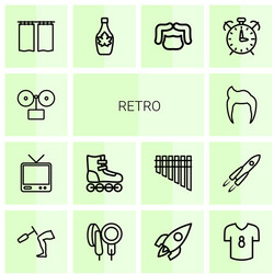 retro icons vector