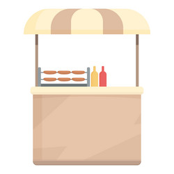 Street food icon cartoon festival shop vector