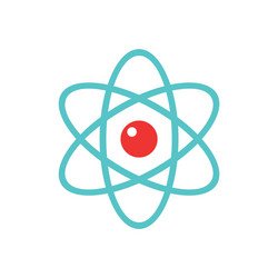 atom - concept icon in flat design graphic style vector image