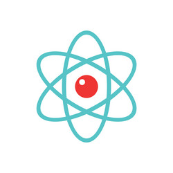 atom - concept icon in flat design graphic style vector