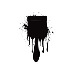blob shape with splatter and dripping ink vector image