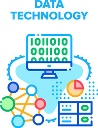 data technology concept color vector