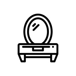 dressing table icon thin linear style design vector image
