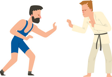 Two mans Fight with Knife vector