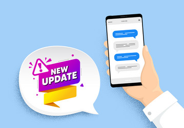 New update paper banner important message tag Vector Image