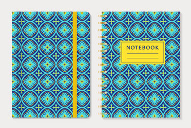 Notebook cover design set vector