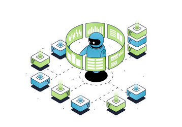 Controls computers concept vector