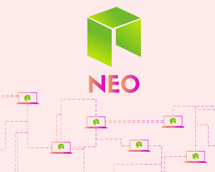 cryptocurrency neo style networking background vector image