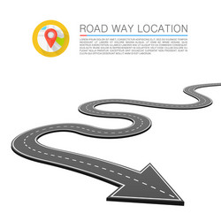 Road Path with Location Arrow vector