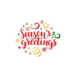 Festive Seasonal Lettering Vector Image
