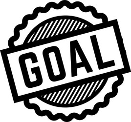 Goal black stamp vector