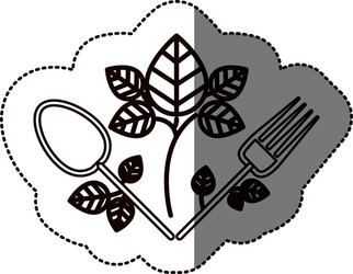 Isolated spoon and fork design Royalty Free Vector Image