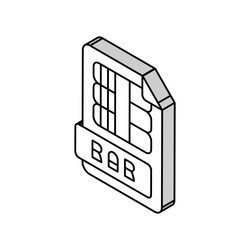 rar file format document isometric icon vector image