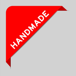 red color of corner label banner with word vector image