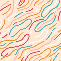 seamless pattern with abstract curve colorful vector image
