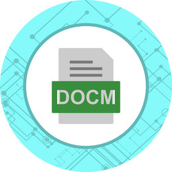 docm file document icon vector image