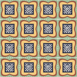 hand drawn retro block print seamless pattern vector image