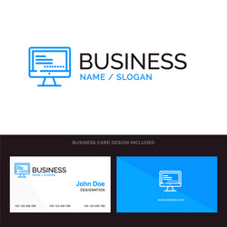 logo and business card template for computer vector image