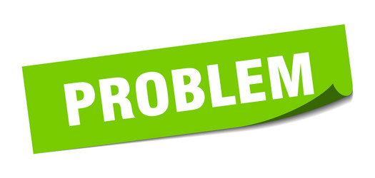 Problem sticker square isolated sign Royalty Free Vector