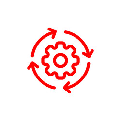 workflow icon in line style vector image