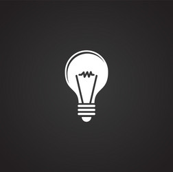 bulb icon on background for graphic and web design vector image
