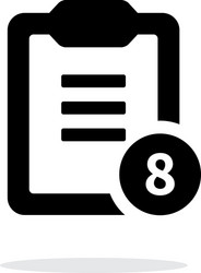 clipboard with numbers simple icon on white vector