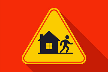 exit from building after quarantine icon vector