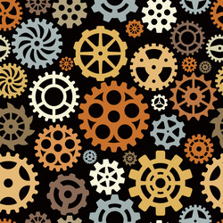 gears pattern round shape technical circle shapes vector image