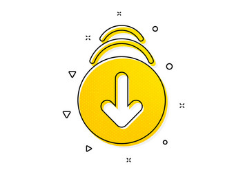 Scroll down arrow icon scrolling screen sign vector