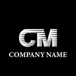 Hexagon initials monogram cm mc logo design Vector Image