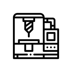 drilling icon thin linear style design isolated vector image