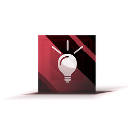 light bulb new idea concept web button vector image
