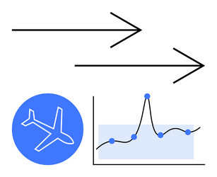 navigating growth and predictive analysis vector image