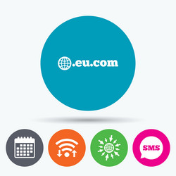 Domain eucom sign icon internet subdomain vector