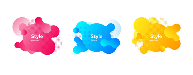 Dynamic Liquid Shapes Set vector image