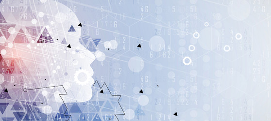 artificial intelligence technology web background vector image