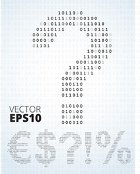 Binary Code Symbols & Marks vector image