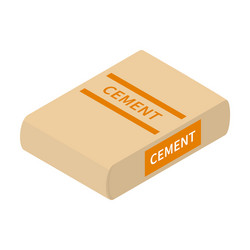 Cement Bag Isometric Icon vector