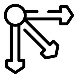 data flow management with arrows pointing vector image